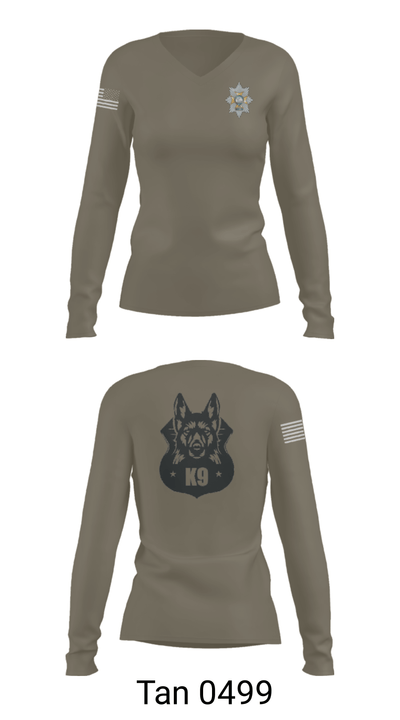 Sherwood Foresters 95108079 Women's Long Sleeve V-neck Shirt - 77