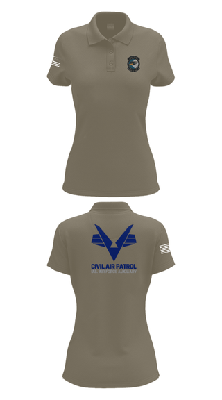Women's Short Sleeve Performance Polo, Sunlake High School Cadet Squadron, Air Force, Teamtime, Team time, sublimation, custom sports apparel, team uniforms, spirit wear, spiritwear, sports uniforms, custom shirts, team store, custom team store, fundraiser sports, apparel fundraiser