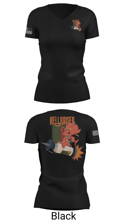 Hellraiser 15365776 Women's Short Sleeve V-neck Shirt - 28