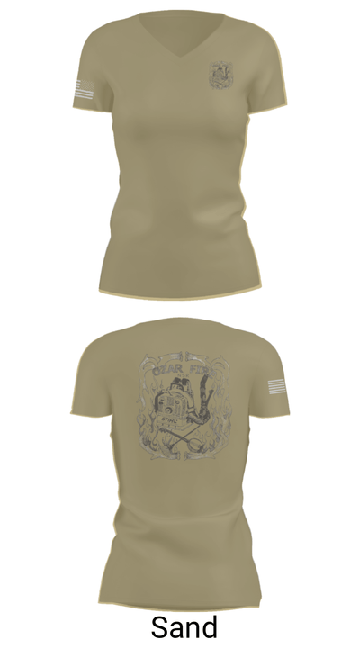 OZARK FIRE 56967541 Women's Short Sleeve V-neck Shirt - 88