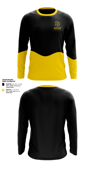 Brown Deer High School 85549298 Long Sleeve Performance Shirt - 1