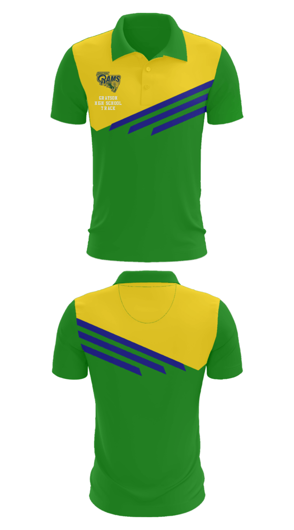 Short Sleeve Performance Polo, Grayson High School Track, Track & Field, Teamtime, Team time, sublimation, custom sports apparel, team uniforms, spirit wear, spiritwear, sports uniforms, custom shirts, team store, custom team store, fundraiser sports, apparel fundraiser
