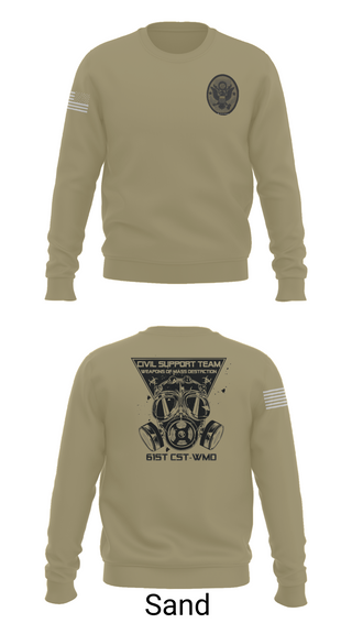 Crew Neck Sweatshirt, 61st CST, Army, Teamtime, Team time, sublimation, custom sports apparel, team uniforms, spirit wear, spiritwear, sports uniforms, custom shirts, team store, custom team store, fundraiser sports, apparel fundraiser