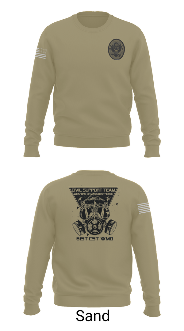 Crew Neck Sweatshirt, 61st CST, Army, Teamtime, Team time, sublimation, custom sports apparel, team uniforms, spirit wear, spiritwear, sports uniforms, custom shirts, team store, custom team store, fundraiser sports, apparel fundraiser