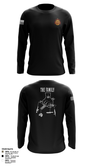Long Sleeve Performance Shirt, 2nd PLT A CO-The Family, Army, Teamtime, Team time, sublimation, custom sports apparel, team uniforms, spirit wear, spiritwear, sports uniforms, custom shirts, team store, custom team store, fundraiser sports, apparel fundraiser