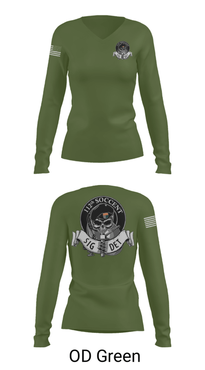 112 SOCCENT SIGDET 90231046 Women's Long Sleeve V-neck Shirt - 31
