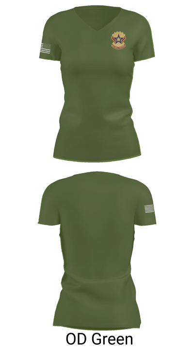 71st Maintenance Battalion 17381729 Women's Short Sleeve V-neck Shirt - 48