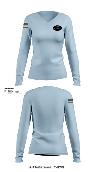 Womens Long Sleeve Vneck Shirt, All American Renovationz, , Teamtime, Team time, sublimation, custom sports apparel, team uniforms, spirit wear, spiritwear, sports uniforms, custom shirts, team store, custom team store, fundraiser sports, apparel fundraiser