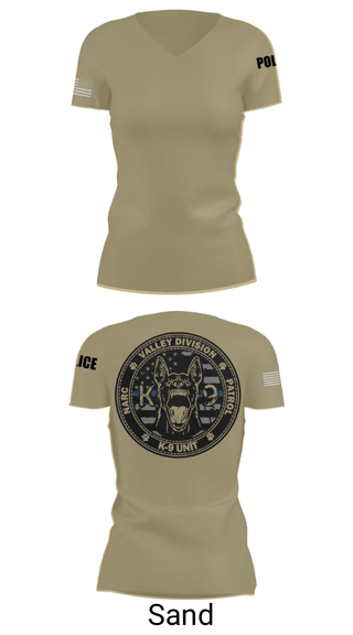 Womens Short Sleeve Vneck Shirt, VALLEY K9, , Teamtime, Team time, sublimation, custom sports apparel, team uniforms, spirit wear, spiritwear, sports uniforms, custom shirts, team store, custom team store, fundraiser sports, apparel fundraiser