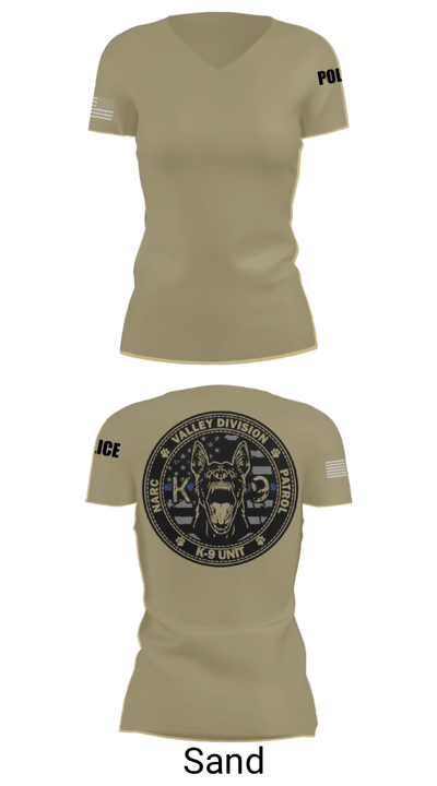 VALLEY K9 75951631 Women's Short Sleeve V-neck Shirt - 84