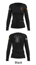 121 transportation 53489531 Women's Long Sleeve V-neck Shirt - 34