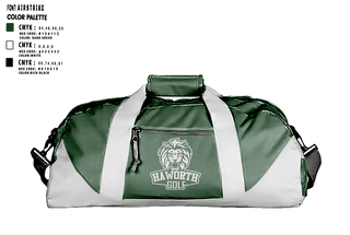 Duffle Bag, Haworth High School Golf, Golf, Teamtime, Team time, sublimation, custom sports apparel, team uniforms, spirit wear, spiritwear, sports uniforms, custom shirts, team store, custom team store, fundraiser sports, apparel fundraiser