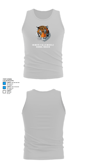 Tank Top, Granite Falls Middle School Soccer, Men's Soccer, Teamtime, Team time, sublimation, custom sports apparel, team uniforms, spirit wear, spiritwear, sports uniforms, custom shirts, team store, custom team store, fundraiser sports, apparel fundraiser