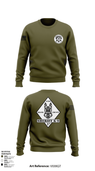 Crew Neck Sweatshirt, GCSO K9, , Teamtime, Team time, sublimation, custom sports apparel, team uniforms, spirit wear, spiritwear, sports uniforms, custom shirts, team store, custom team store, fundraiser sports, apparel fundraiser