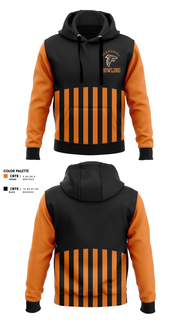 Hoodie, Pennsbury High School West Campus Bowling, Bowling, Teamtime, Team time, sublimation, custom sports apparel, team uniforms, spirit wear, spiritwear, sports uniforms, custom shirts, team store, custom team store, fundraiser sports, apparel fundraiser
