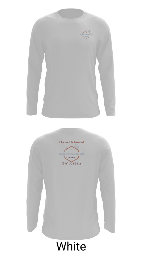 Long Sleeve Performance Shirt, LEGION'S FRAMING LLC, , Teamtime, Team time, sublimation, custom sports apparel, team uniforms, spirit wear, spiritwear, sports uniforms, custom shirts, team store, custom team store, fundraiser sports, apparel fundraiser