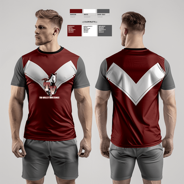 Short Sleeve Performance Shirt, Tri-Valley Mustangs, Spirit Store, Teamtime, Team time, sublimation, custom sports apparel, team uniforms, spirit wear, spiritwear, sports uniforms, custom shirts, team store, custom team store, fundraiser sports, apparel fundraiser