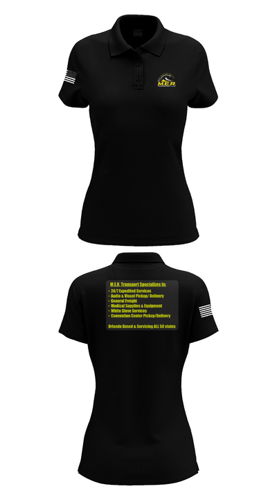 M.E.R. TRANSPORT LLC 858863 Women's Short Sleeve Performance Polo  - 36