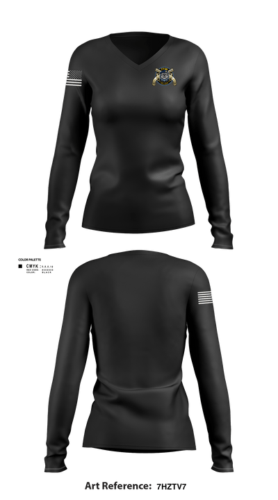773d MP BN 67187730 Women's Long Sleeve V-neck Shirt - 3