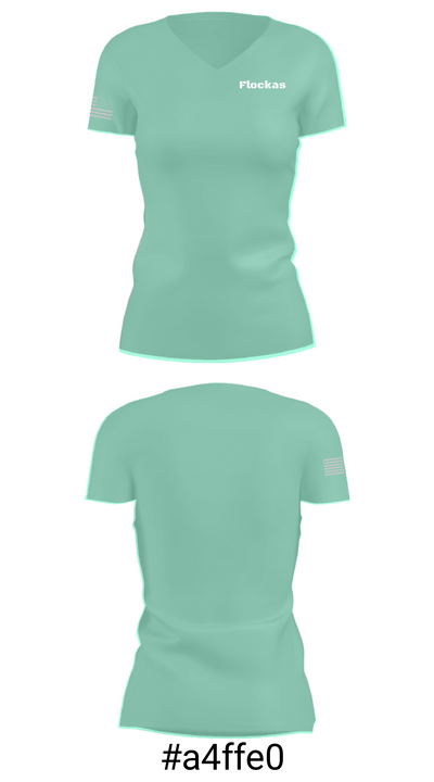 Flockas 75465567 Women's Short Sleeve V-neck Shirt - 30