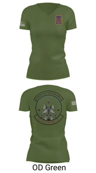 Womens Short Sleeve Vneck Shirt, 1-169th E Company, National Guard, Teamtime, Team time, sublimation, custom sports apparel, team uniforms, spirit wear, spiritwear, sports uniforms, custom shirts, team store, custom team store, fundraiser sports, apparel fundraiser