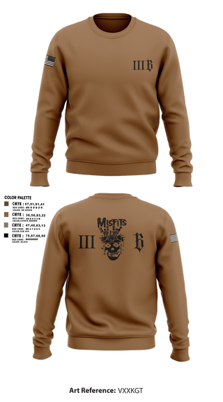 Crew Neck Sweatshirt, 3B 1-325 AIR, 2BCT, 82ND ABN DIV, Army, Teamtime, Team time, sublimation, custom sports apparel, team uniforms, spirit wear, spiritwear, sports uniforms, custom shirts, team store, custom team store, fundraiser sports, apparel fundraiser