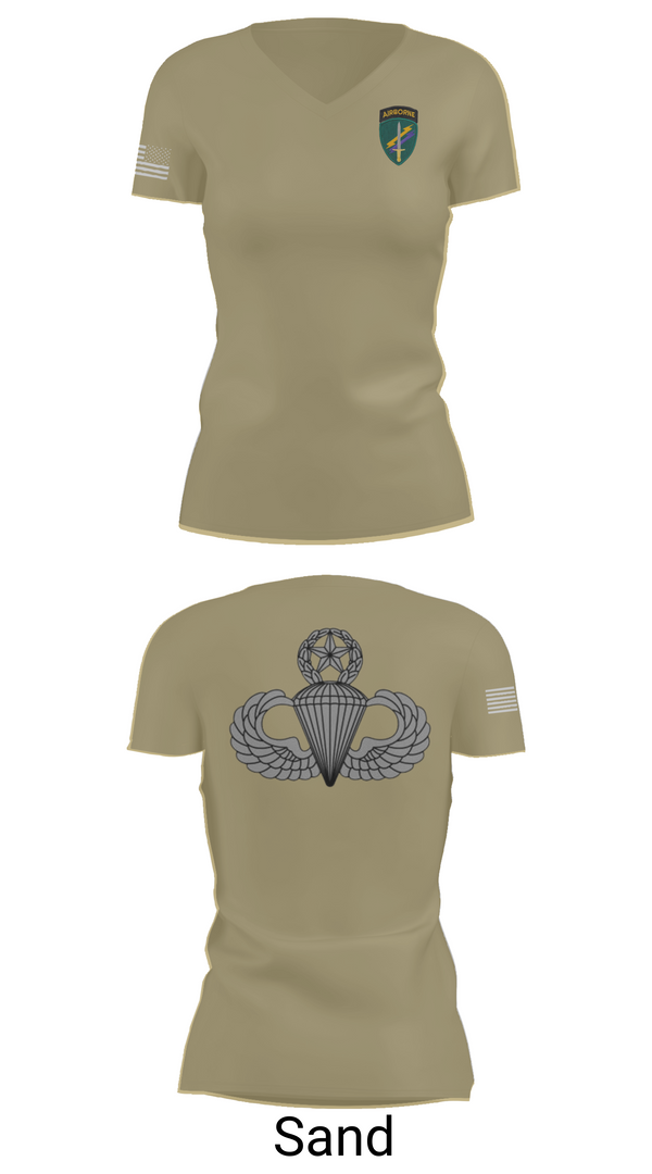 Womens Short Sleeve Vneck Shirt, Charlie “Chaos” Company, , Teamtime, Team time, sublimation, custom sports apparel, team uniforms, spirit wear, spiritwear, sports uniforms, custom shirts, team store, custom team store, fundraiser sports, apparel fundraiser