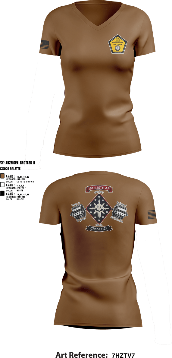 Womens Short Sleeve Vneck Shirt, Chaos Co, H2F, National Guard, Teamtime, Team time, sublimation, custom sports apparel, team uniforms, spirit wear, spiritwear, sports uniforms, custom shirts, team store, custom team store, fundraiser sports, apparel fundraiser