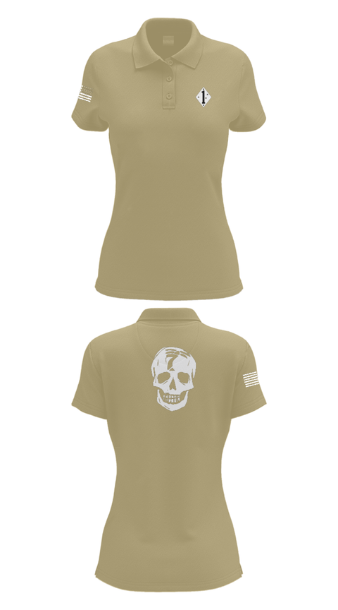 Womens Short Sleeve Performance Polo, 3/7 Kilo 3rd, Marines, Teamtime, Team time, sublimation, custom sports apparel, team uniforms, spirit wear, spiritwear, sports uniforms, custom shirts, team store, custom team store, fundraiser sports, apparel fundraiser
