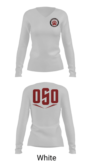 Womens Long Sleeve Vneck Shirt, West Oso High School Cheer, Cheer, Teamtime, Team time, sublimation, custom sports apparel, team uniforms, spirit wear, spiritwear, sports uniforms, custom shirts, team store, custom team store, fundraiser sports, apparel fundraiser