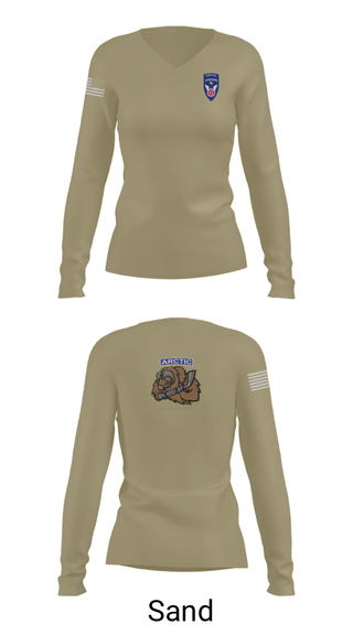 Women's Long Sleeve Vneck Shirt, 539th CTC(L), Army, Teamtime, Team time, sublimation, custom sports apparel, team uniforms, spirit wear, spiritwear, sports uniforms, custom shirts, team store, custom team store, fundraiser sports, apparel fundraiser