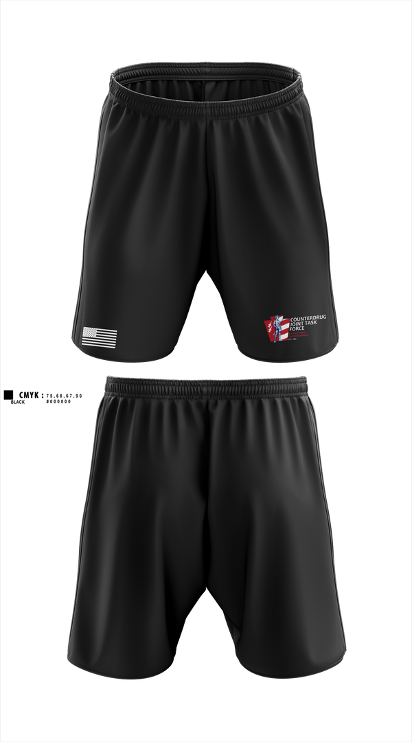 Athletic Shorts With Pockets, Counterdrug Joint Task Force, Army, Teamtime, Team time, sublimation, custom sports apparel, team uniforms, spirit wear, spiritwear, sports uniforms, custom shirts, team store, custom team store, fundraiser sports, apparel fundraiser
