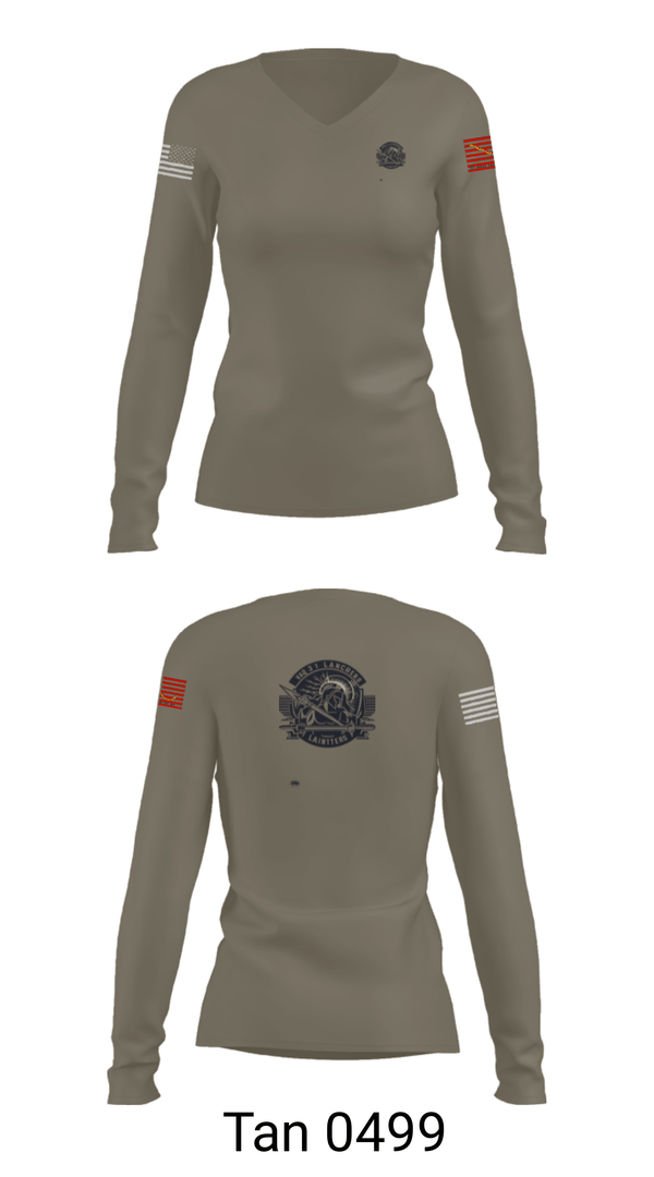 Womens Long Sleeve Vneck Shirt, VAQ-131, Navy, Teamtime, Team time, sublimation, custom sports apparel, team uniforms, spirit wear, spiritwear, sports uniforms, custom shirts, team store, custom team store, fundraiser sports, apparel fundraiser