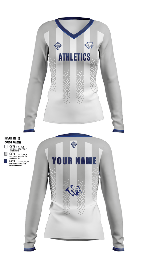 Womens Long Sleeve Vneck Shirt, Thornton Middle School, Men's Soccer, Teamtime, Team time, sublimation, custom sports apparel, team uniforms, spirit wear, spiritwear, sports uniforms, custom shirts, team store, custom team store, fundraiser sports, apparel fundraiser
