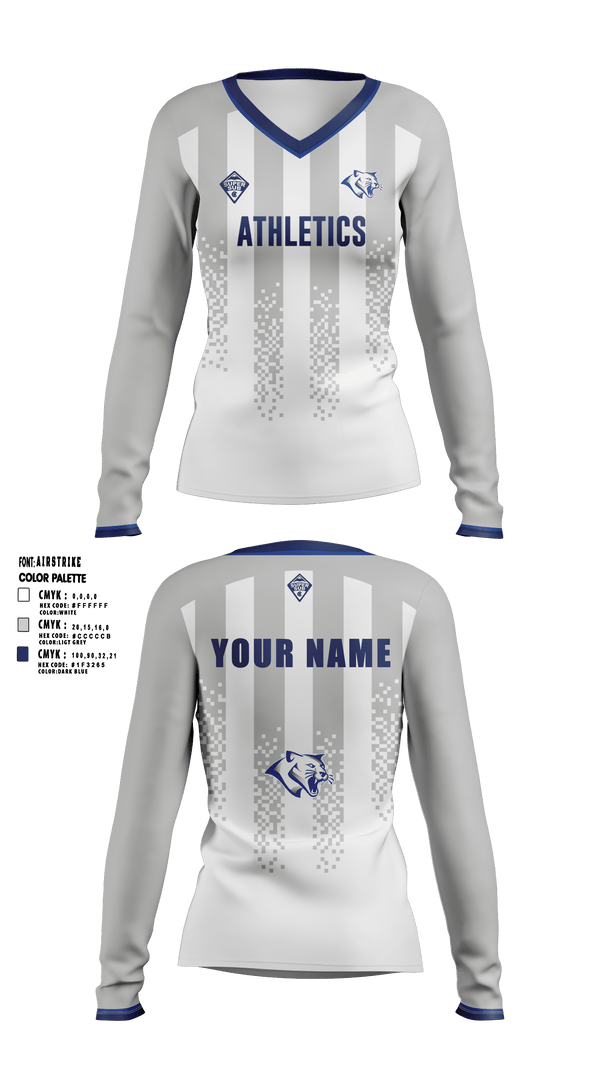 Womens Long Sleeve Vneck Shirt, Thornton Middle School, Men's Soccer, Teamtime, Team time, sublimation, custom sports apparel, team uniforms, spirit wear, spiritwear, sports uniforms, custom shirts, team store, custom team store, fundraiser sports, apparel fundraiser