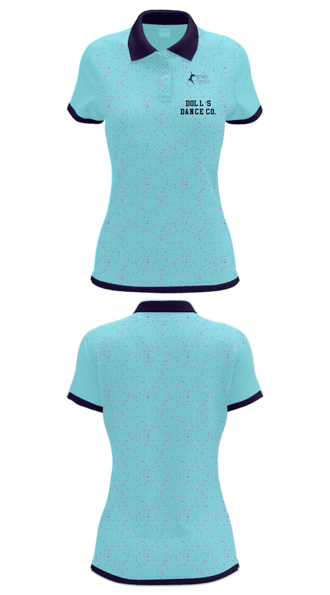 Women's Short Sleeve Performance Polo, Doll’s Dance Co., , Teamtime, Team time, sublimation, custom sports apparel, team uniforms, spirit wear, spiritwear, sports uniforms, custom shirts, team store, custom team store, fundraiser sports, apparel fundraiser