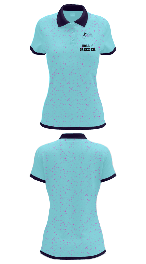 Women's Short Sleeve Performance Polo, Doll’s Dance Co., , Teamtime, Team time, sublimation, custom sports apparel, team uniforms, spirit wear, spiritwear, sports uniforms, custom shirts, team store, custom team store, fundraiser sports, apparel fundraiser