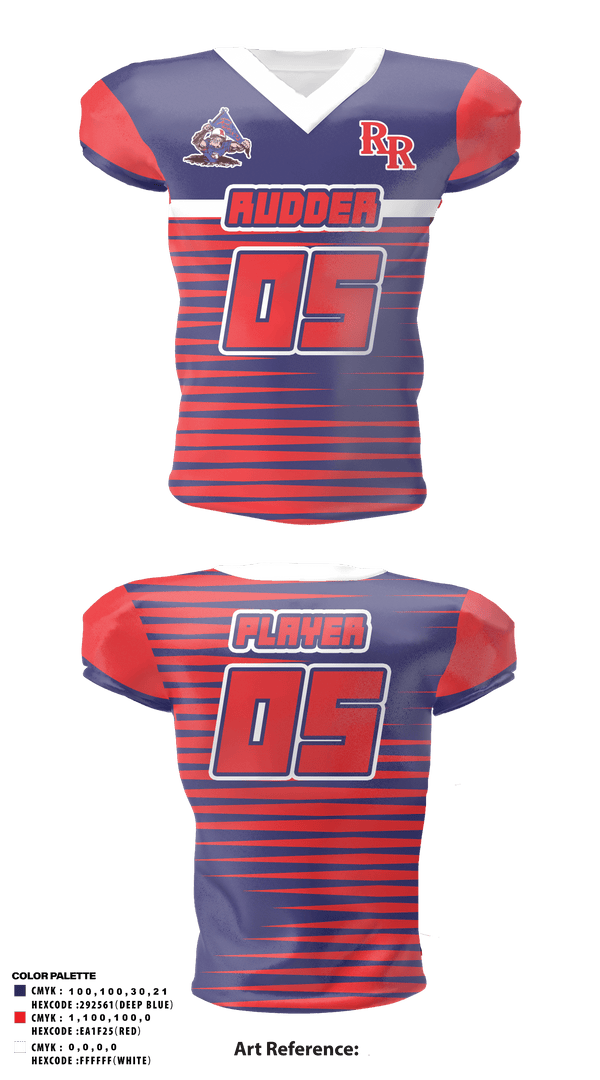 Football Jersey, Rudder Middle School Soccer, Men's Soccer, Teamtime, Team time, sublimation, custom sports apparel, team uniforms, spirit wear, spiritwear, sports uniforms, custom shirts, team store, custom team store, fundraiser sports, apparel fundraiser