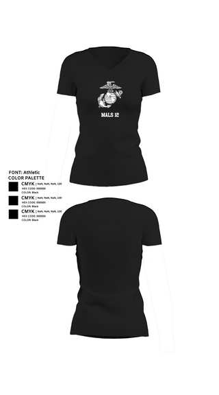 Womens Short Sleeve Vneck Shirt, Mals 12, Marines, Teamtime, Team time, sublimation, custom sports apparel, team uniforms, spirit wear, spiritwear, sports uniforms, custom shirts, team store, custom team store, fundraiser sports, apparel fundraiser
