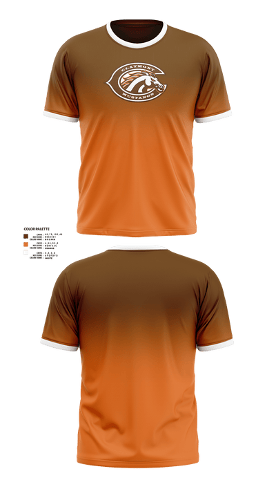Claymont High School Bowling 47250303 Short Sleeve Performance Shirt - 40
