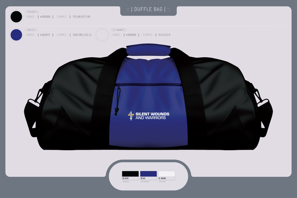 Duffle Bag, Silent Wounds and Warriors Foundation, , Teamtime, Team time, sublimation, custom sports apparel, team uniforms, spirit wear, spiritwear, sports uniforms, custom shirts, team store, custom team store, fundraiser sports, apparel fundraiser
