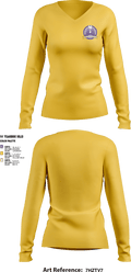 Amsterdam High School Volleyball 89487268 Women's Long Sleeve V-neck Shirt - 3