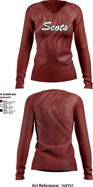 Womens Long Sleeve Vneck Shirt 1, David Douglas High School Swimming, Swimming, Teamtime, Team time, sublimation, custom sports apparel, team uniforms, spirit wear, spiritwear, sports uniforms, custom shirts, team store, custom team store, fundraiser sports, apparel fundraiser
