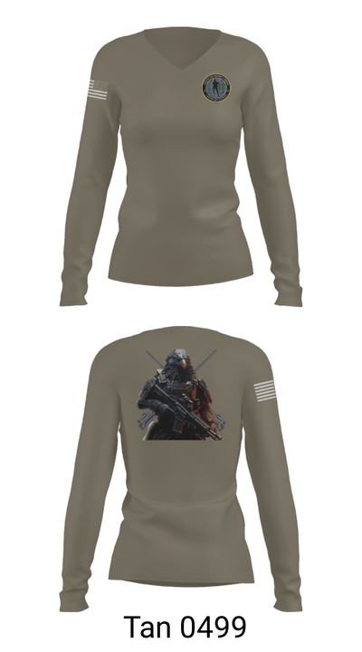Center for Security Forces Detachment Chesapeake 88189039 Women's Long Sleeve V-neck Shirt - 73