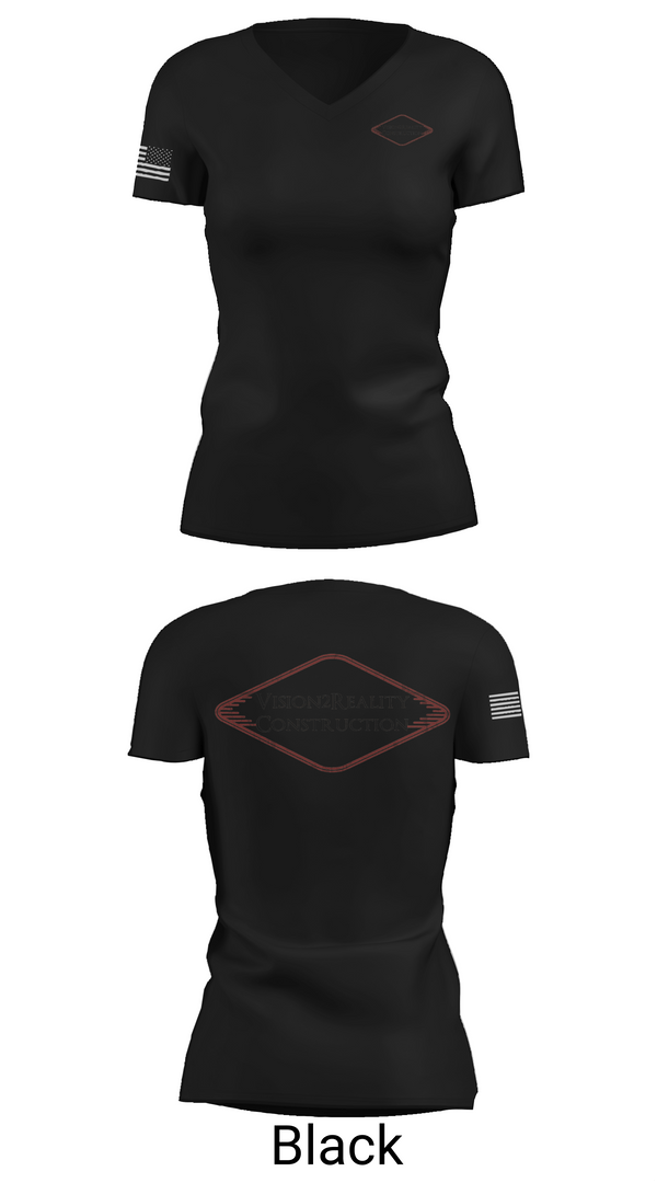 Womens Short Sleeve Vneck Shirt, Vision2Reality, , Teamtime, Team time, sublimation, custom sports apparel, team uniforms, spirit wear, spiritwear, sports uniforms, custom shirts, team store, custom team store, fundraiser sports, apparel fundraiser