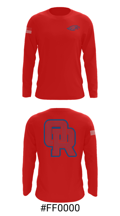 Oak Ridge High School Tennis 19732453 Long Sleeve Performance Shirt - 18