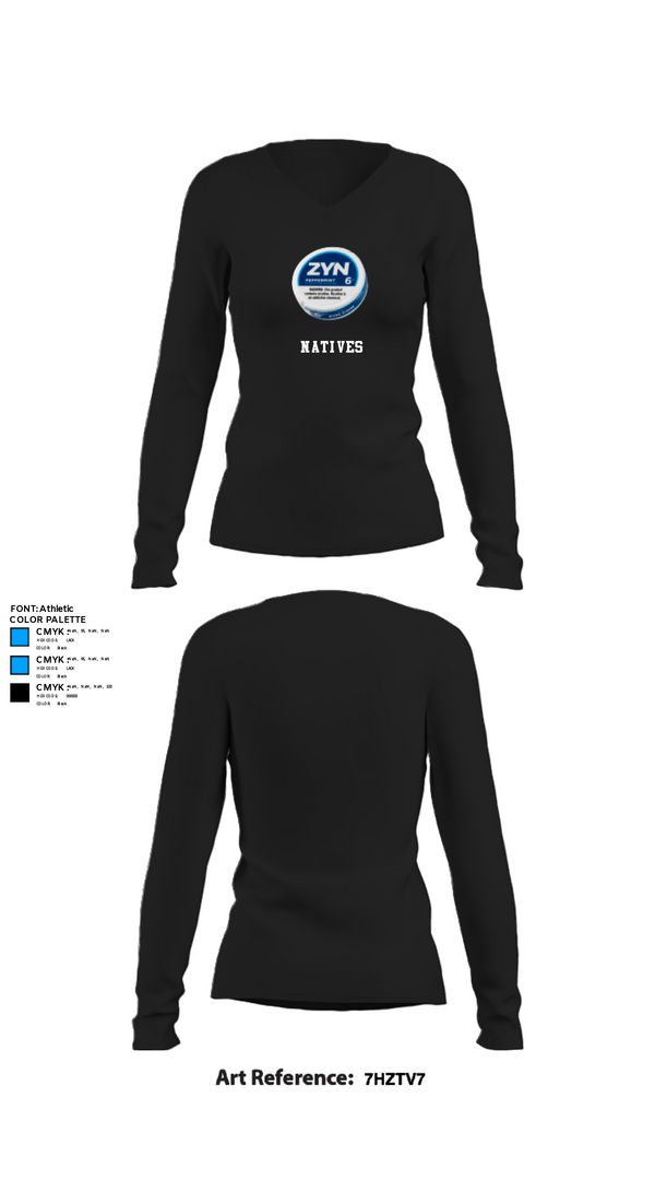 Women's Long Sleeve Vneck Shirt, Natives, Men's Basketball, Teamtime, Team time, sublimation, custom sports apparel, team uniforms, spirit wear, spiritwear, sports uniforms, custom shirts, team store, custom team store, fundraiser sports, apparel fundraiser