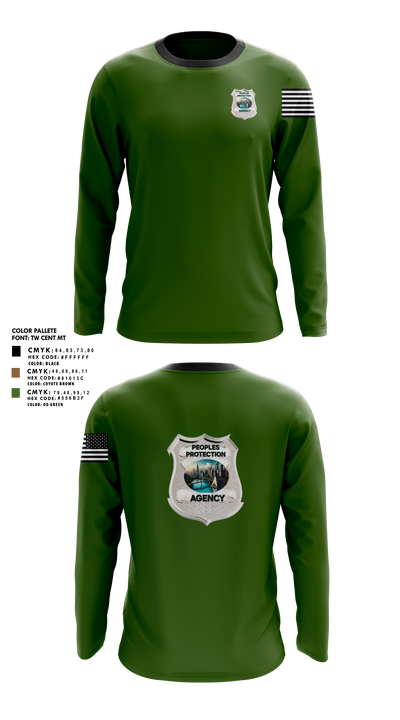Peoples Protection Agency, LLC 33434129 Long Sleeve Performance Shirt 40