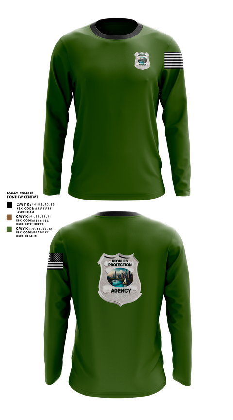 Long Sleeve Performance Shirt, Peoples Protection Agency, LLC, , Teamtime, Team time, sublimation, custom sports apparel, team uniforms, spirit wear, spiritwear, sports uniforms, custom shirts, team store, custom team store, fundraiser sports, apparel fundraiser