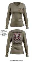 1st Medical Brigade 47127889 Women's Long Sleeve V-neck Shirt - 19